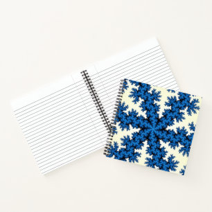 Blue China Snowflake Notizbuch