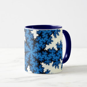 Blue China Snowflake Tasse