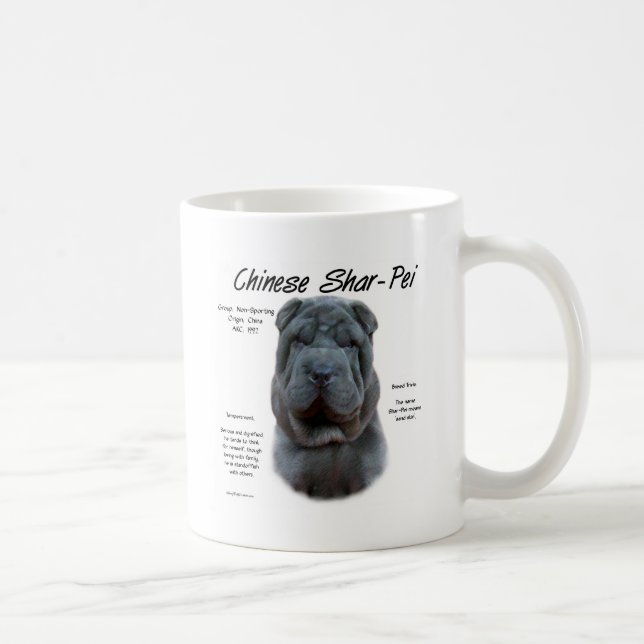 Blue Chinese Shar Pei History, Sharpei, Shar-pei Tasse (Rechts)