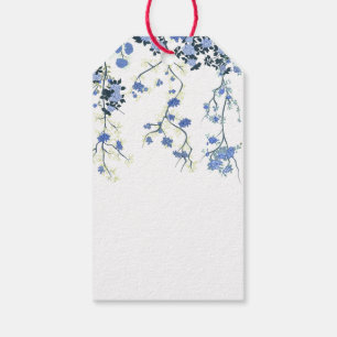 Blue Chinoiserie Blumengeschenk Tag Geschenkanhänger