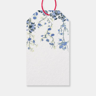 Blue Chinoiserie Blumengeschenk Tag Geschenkanhänger