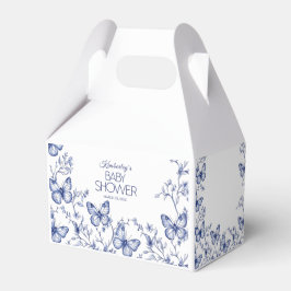 Blue Chinoiserie Butterfly Baby Dusche Geschenkschachtel