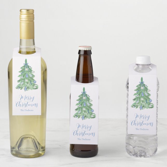 Blue Chinoiserie Christmas Flaschenanhänger (Beispiel)