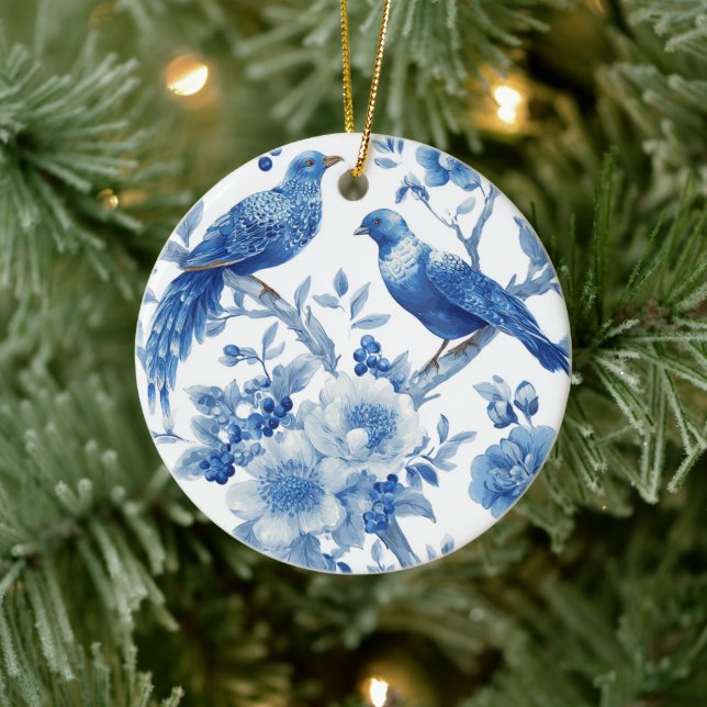 Blue Chinoiserie Christmas Ornament  (Baum)