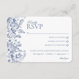 Blue Chinoiserie Floral UAWG Resort Card Begleitkarte