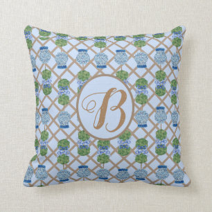 Blue Chinoiserie Ginger Jar Jars Topiary Basket Th Kissen