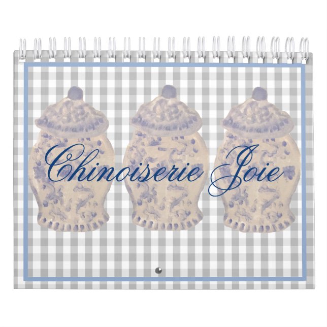 Blue Chinoiserie Hand Painted Ginger Jar Jars Cale Kalender (Titelbild)