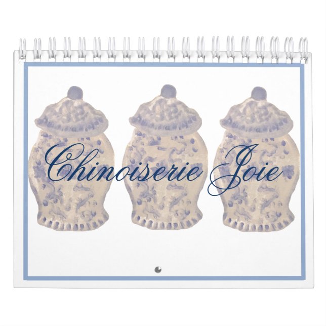 Blue Chinoiserie Hand Painted Ginger Jar Jars Kalender (Titelbild)
