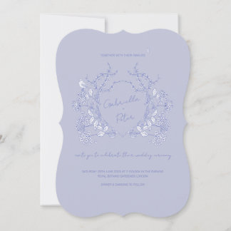 Blue Chinoiserie Hochzeitseinladung Einladung