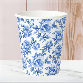 Blue Chinoiserie Pappbecher