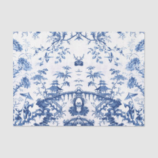 Blue Chinoiserie Seidenpapier