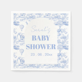 Blue Chinoiserie Toile de Jouy Baby Dusche Serviette
