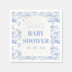 Blue Chinoiserie Toile de Jouy Baby Dusche Serviette