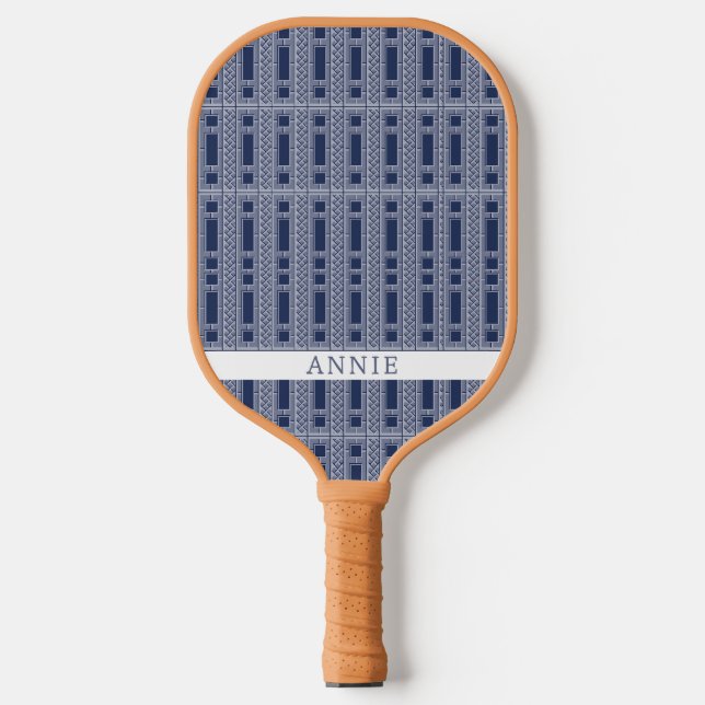 Blue Chinoisserie Personalisiert Pickleball Paddle (Vorderseite)