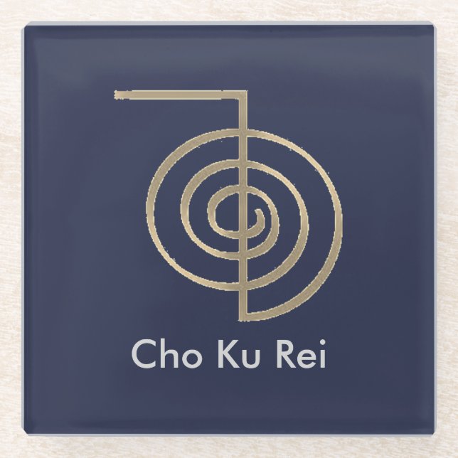 Blue Cho Ku Rei Reiki Symbol Untersetzer (Vorderseite)