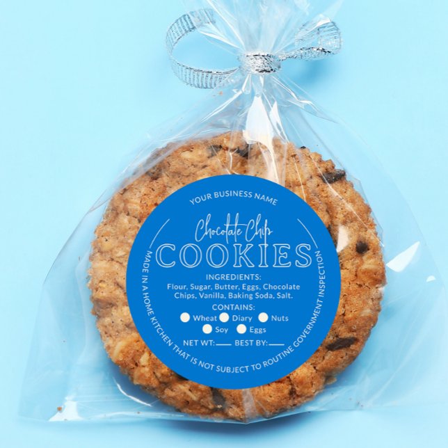 Blue Chocolate Chip Cookies Hütte Aufkleber (Von Creator hochgeladen)