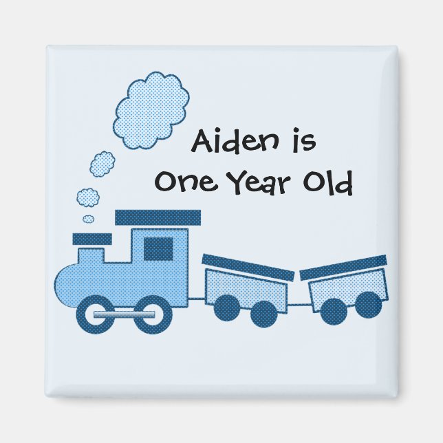 Blue Choo Choo Train Magnet (Vorne)