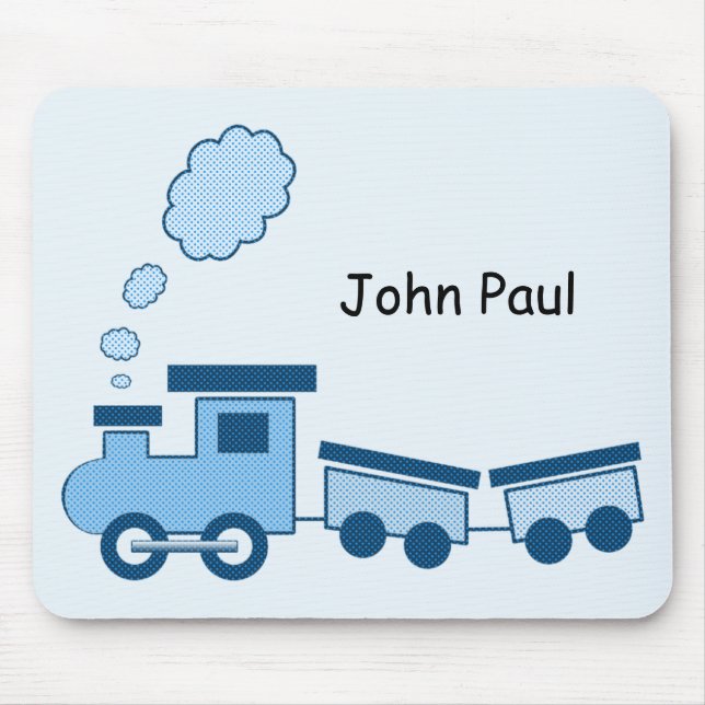 Blue Choo Choo Train Mousepad (Vorne)