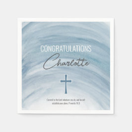 Blue Christlich Cross Abschluss Serviette