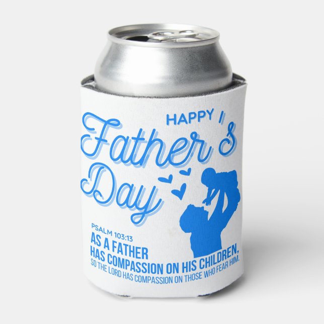 Blue Christlich Happy Vatertag Psalm 103:13 Dosenkühler (Kanne Vorderseite)