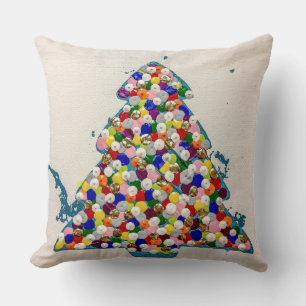 Blue Christmas 20 x 20 Poly Throw Kissen