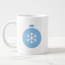 Blue Christmas Ball Gigant Coffee Tasse