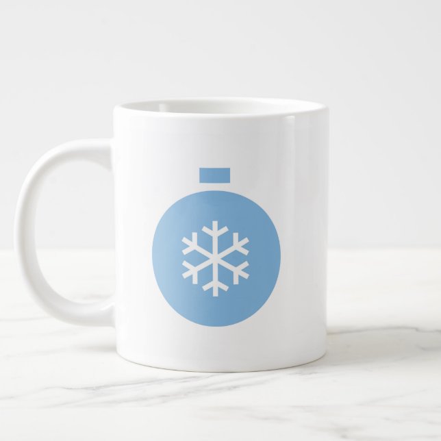 Blue Christmas Ball Gigant Coffee Tasse (Links)