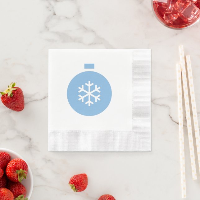 Blue Christmas Ball Napkin Serviette (Beispiel)