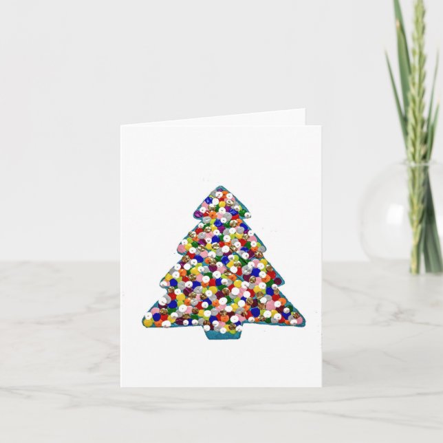 Blue Christmas Blank Notecard Karte (Vorderseite)