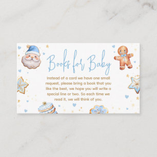 Blue Christmas Cookie Baby Shower Books for Baby Begleitkarte