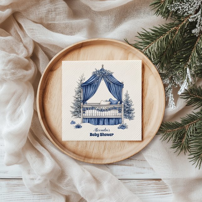 Blue Christmas Crib Baby Dusche Serviette (Von Creator hochgeladen)