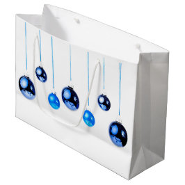 Blue Christmas Decoration Balls Foto Große Geschenktüte