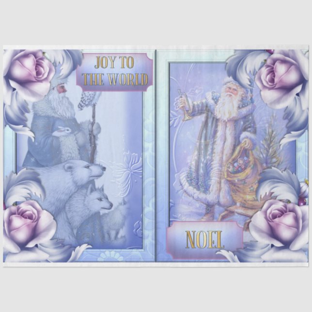 Blue Christmas Design Serie 2 Seidenpapier (Vorderseite)