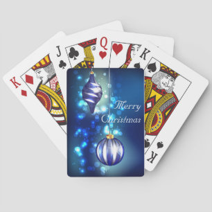 Blue Christmas Gift Spielkarten