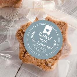 Blue Christmas Holiday Backgeschenk Runder Aufkleber