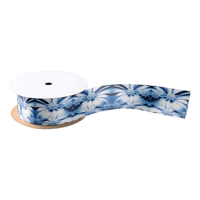 Blue Christmas Holiday Ribbon Satinband (Spule)