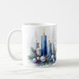 Blue Christmas - Kerzen Kaffeetasse