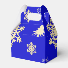 Blue Christmas mit Cream Snowflakes Geschenkschachtel