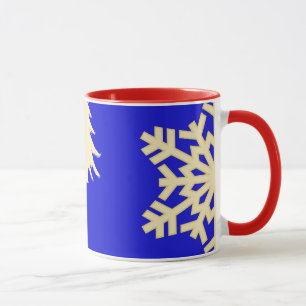 Blue Christmas mit Cream Snowflakes Tasse