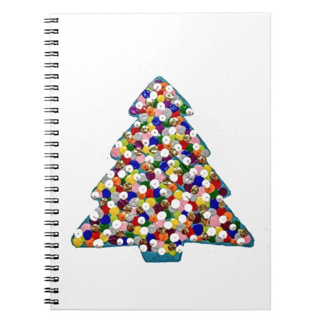 Blue Christmas Notebook Notizblock (Vorderseite)