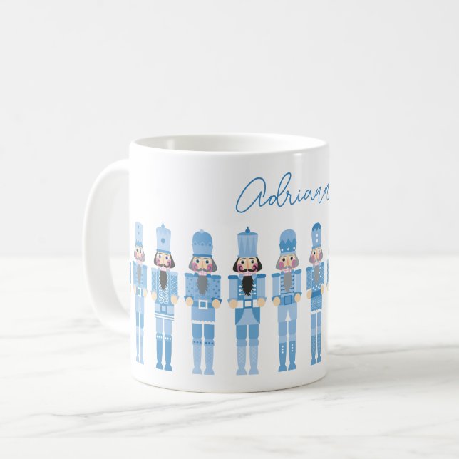 BLUE CHRISTMAS NUTCRACKERS KAFFEETASSE (Vorderseite Links)