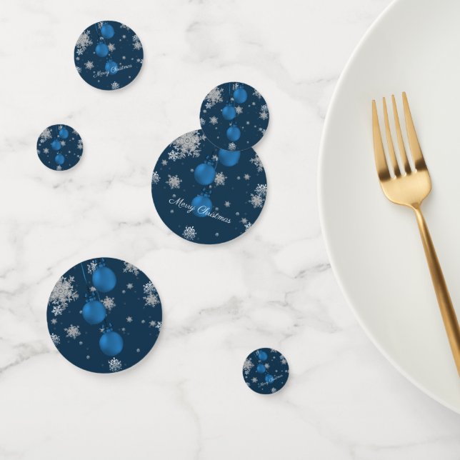 Blue Christmas Ornaments Confetti Konfetti (Gruppe)