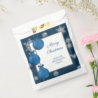 Blue Christmas Ornaments Fvor Bag Geschenktütchen