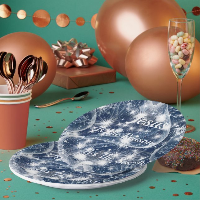 Blue Christmas Paper Teller "Jesus is the Reason" (Multi)