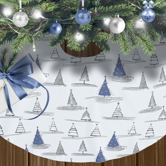 Blue Christmas Pattern#5 ID1009 Polyester Weihnachtsbaumdecke (Von Creator hochgeladen)