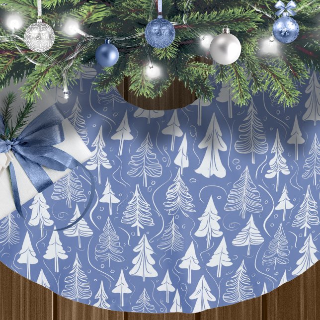 Blue Christmas Pattern#6 ID1009 Polyester Weihnachtsbaumdecke (Von Creator hochgeladen)