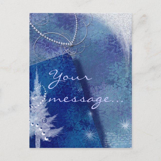 Blue Christmas Postkarte (Vorderseite)