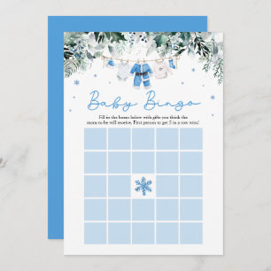 Blue Christmas Santa Baby Bingo Baby Showspiel Einladung