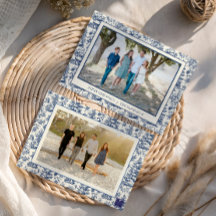 Blue Christmas Santa Toile Foto