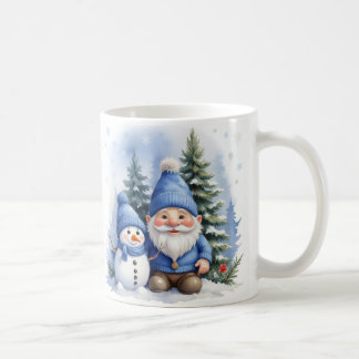 Blue Christmas - Santa und Snowman Kaffeetasse